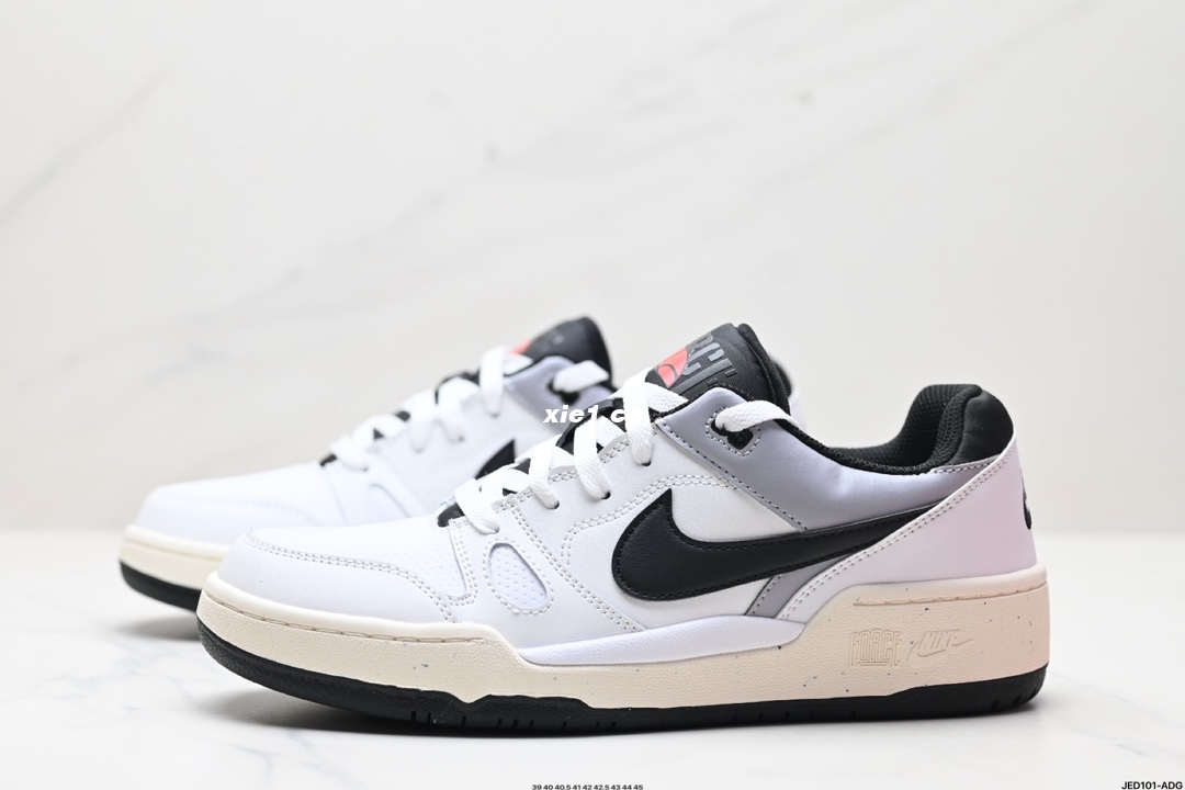 Company ✅ Nike FULL FORCE LO Dunk series low-top casual sports skateboard shoes with soft cow cut leather upper material #correct heel reverse mouth arc #original middle bottom cloth correct printing #insole embedded in cushioning latex + Sole air cushion